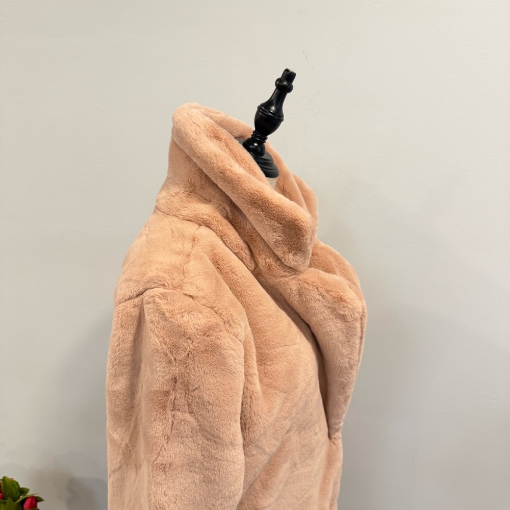 Juicy Couture Light Pink Faux Fur Long Teddy Trench Size Small - Reemoly - Picture 13 of 16